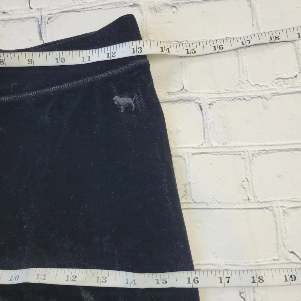 ✅ Pink Victoria’s Secret black velvet leggings size M - Picture 6 of 9